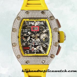 High End Replica Richard Mille RM011 RM011-025 Around 45mm Men Transparent Dial
