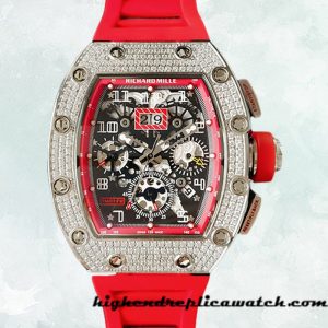 High End Replica Richard Mille RM011 Men RM011-027 Around 45mm Diamond Bezel