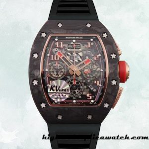High End Replica Richard Mille RM 011 RM 011 Men Around 41mm Deployment Transparent Dial