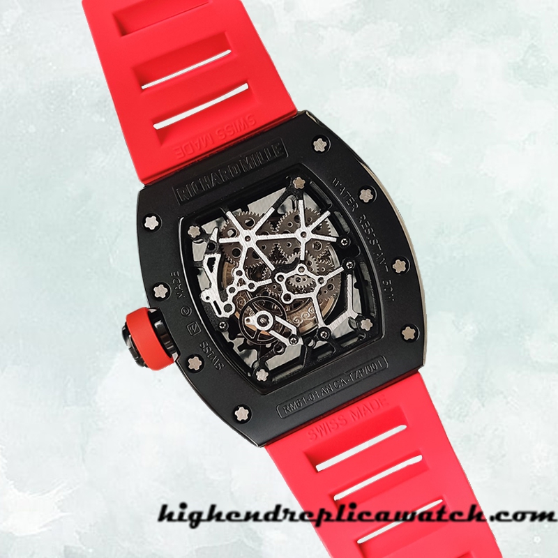 High End Replica Richard Mille RM35 Men RM35-012 Around 48*40mm Rubber Band Black-tone - Image 4