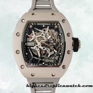 High End Replica Richard Mille RM35 Around 48*40mm Men RM35-016 Mechanical Silver-tone