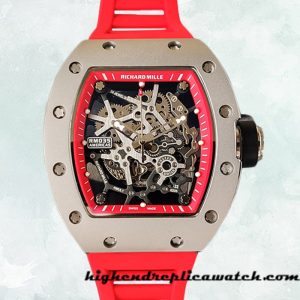 High End Replica Richard Mille RM35 RM35-018 Men Around 48*40mm Silver-tone