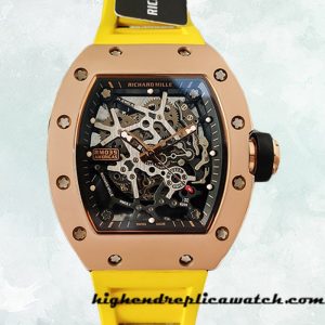 High End Replica Richard Mille RM35 Around 48*40mm RM35-022 Men Rose Gold-tone