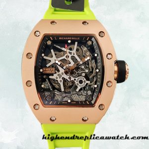 High End Replica Richard Mille RM35 RM35-027 Men Around 48*40mm Skeleton Dial