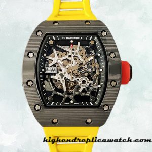 High End Replica Richard Mille RM35 Around 48*40mm Men RM35-028 Skeleton Dial Mechanical