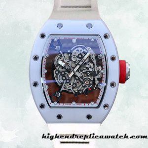 High End Replica Richard Mille RM055 Around 50*43mm Men RM055-015 Transparent Dial