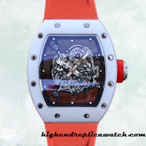 High End Replica Richard Mille RM055 RM055-018 Men Around 50*43mm Mechanical Rubber Band