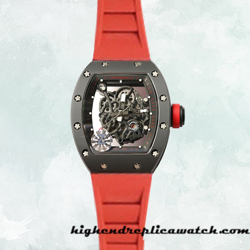 High End Replica Richard Mille RM055 Men RM055-020 Around 50*43mm Black Mechanical - Image 2