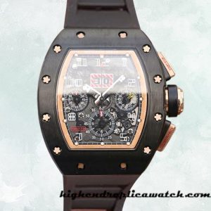 High End Replica Richard Mille RM011 RM011-010 Around 50*40mm Men Rubber Band