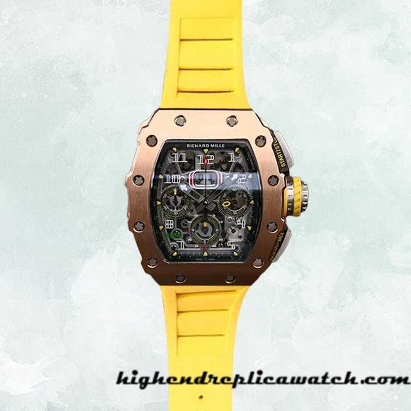High End Replica Richard Mille RM11-03 Men RM11-03-001 Around 50*40mm Rubber Band - Image 2