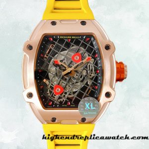 High End Replica Richard Mille RM27-04 RM27-04-011 Men Around 38*48mm Rose Gold-tone Mechanical