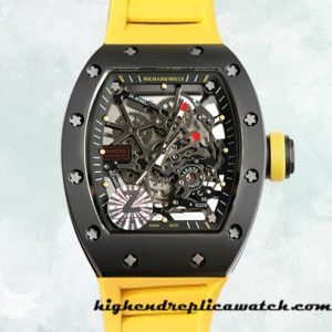 High End Replica Richard Mille RM035 Around 50*45mm Men RM035-005 Stainless Steel Rubber Band