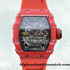High End Replica Richard Mille RM35-02 RM35-02-007 Around 50*42mm Men Red Ceramics Bezel