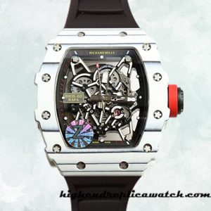 High End Replica Richard Mille RM35-02 Around 50*42mm Men RM35-02-010 Rubber Band White