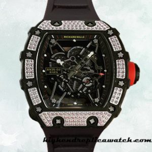 High End Replica Richard Mille RM35-02 Around 50*42mm Men RM35-02-020 Transparent Dial