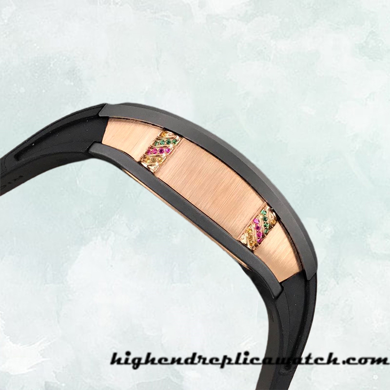High End Replica Richard Mille RM37-01 RM37-01-001 Ladies Around 31*45mm Rubber Band Candy Dial - Image 3