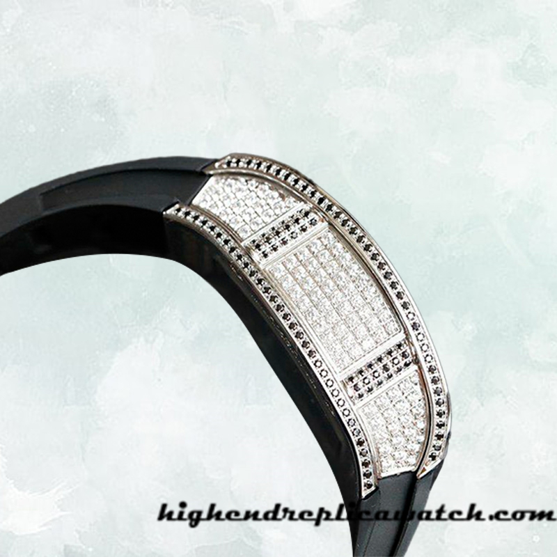 High End Replica Richard Mille RM51-01 RM51-01-002 Ladies Around 48*40mm Diamond Bezel Silver - Image 3