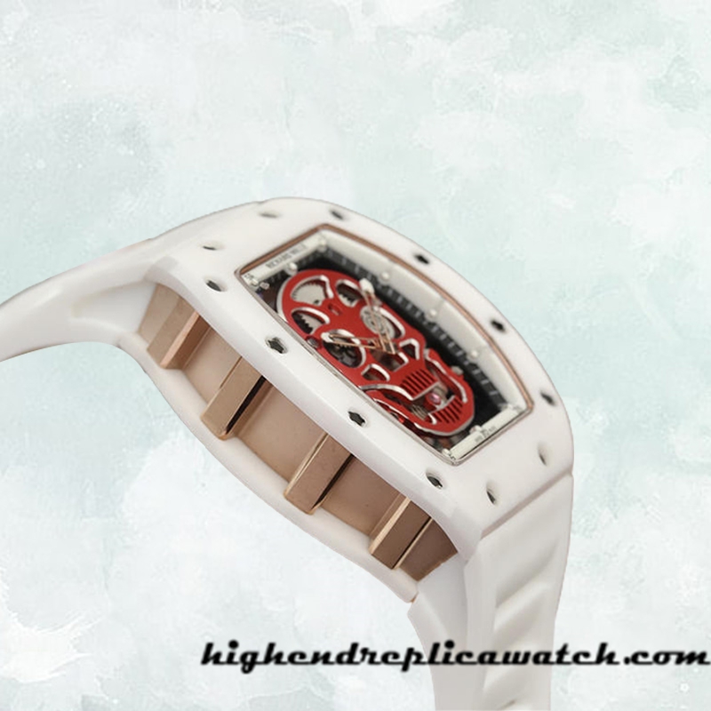 High End Replica Richard Mille RM52-01 RM52-01-001 Men Around 50*42mm Ceramics Bezel Red Skull Dial - Image 3