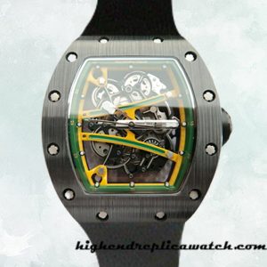 High End Replica Richard Mille RM061 RM061-001 Around 50*40mm Men Rubber Band Black