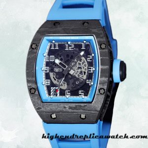 High End Replica Richard Mille RM 010 Men 50*42mm RM 010-008 Transparent Dial Carbon Fiber