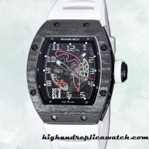 High End Replica Richard Mille RM 010 50*42mm Men RM 010-010 Carbon Fiber Automatic