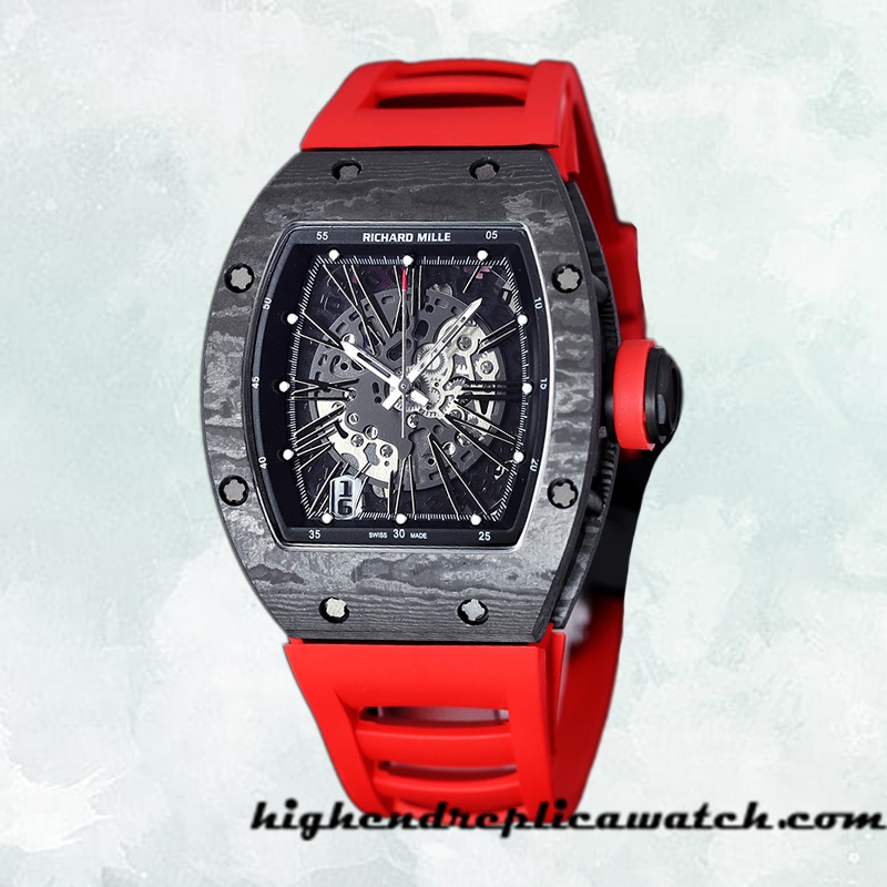 High End Replica Richard Mille RM 010 RM 010-012 50*42mm Men Transparent Dial - Image 2