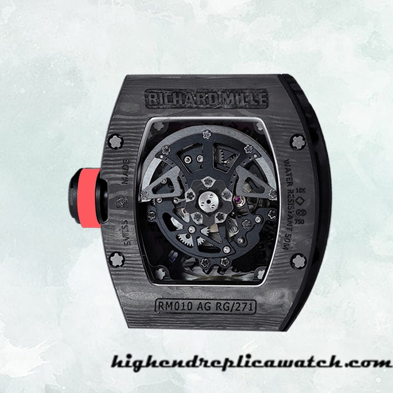 High End Replica Richard Mille RM 010 RM 010-012 50*42mm Men Transparent Dial - Image 3