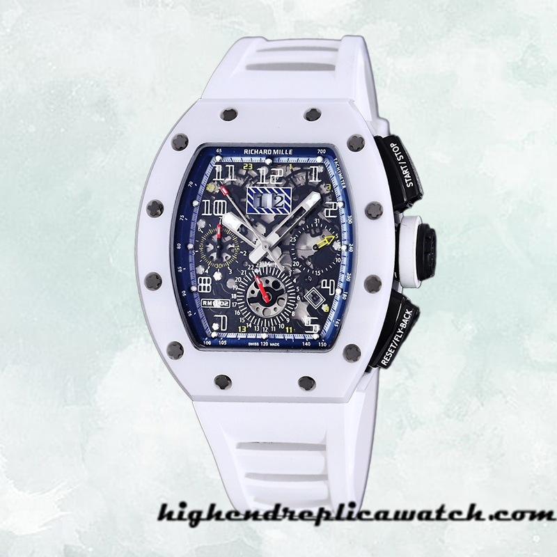 High End Replica Richard Mille RM 011 RM 011-028 50*40mm Men Rubber Band - Image 2