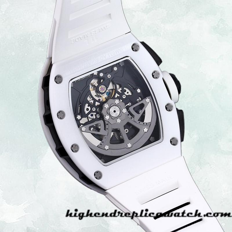 High End Replica Richard Mille RM 011 RM 011-028 50*40mm Men Rubber Band - Image 3