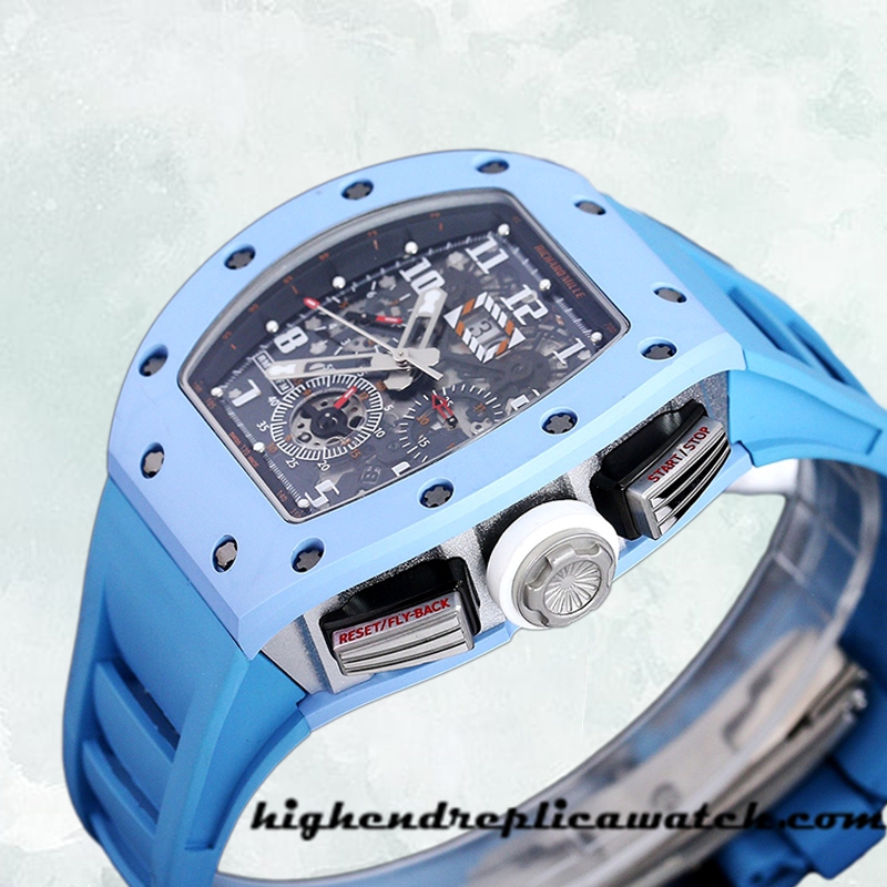 High End Replica Richard Mille RM 011 50*40mm Men RM 011-029 Blue Automatic - Image 3