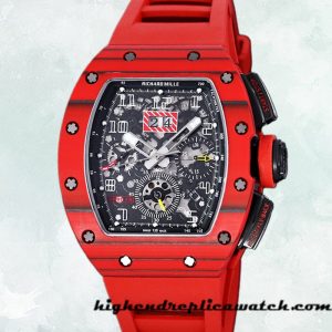 High End Replica Richard Mille RM 011 Men RM 011-032 50*40mm Automatic Transparent Dial