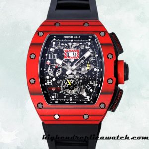 High End Replica Richard Mille RM 011 RM 011-033 50*40mm Men Ceramics Bezel Red