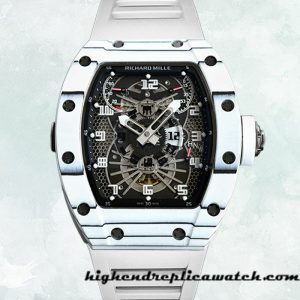 High End Replica Richard Mille RM022 RM022 Around 50*40mm Men White Black Dial