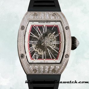 High End Replica Richard Mille RM023 RM023 Men Around 50*40mm Diamond Rubber Band
