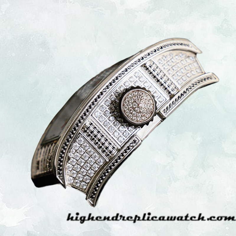 High End Replica Richard Mille RM023 RM023 Men Around 50*40mm Diamond Rubber Band - Image 3