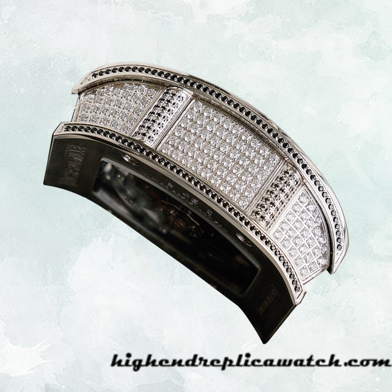 High End Replica Richard Mille RM023 RM023 Men Around 50*40mm Diamond Rubber Band - Image 4
