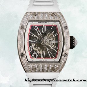 High End Replica Richard Mille RM023 RM023 Men Around 50*40mm Diamond Transparent Dial