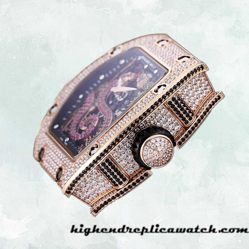 High End Replica Richard Mille RM 026 Unisex RM 026-001 45*39mm Automatic Transparent Dial - Image 3