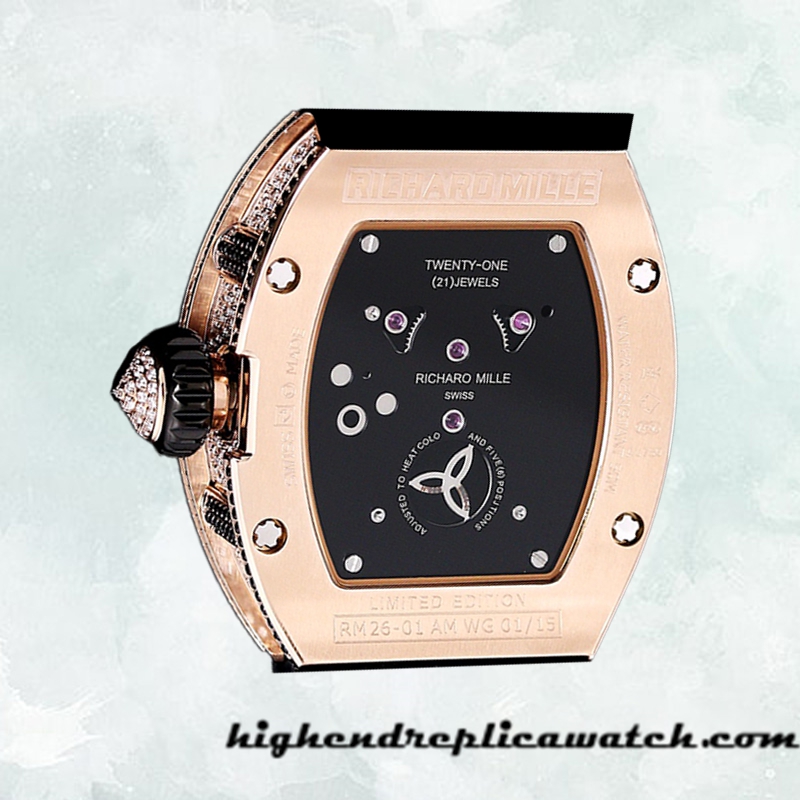 High End Replica Richard Mille RM 026 Unisex RM 026-001 45*39mm Automatic Transparent Dial - Image 4