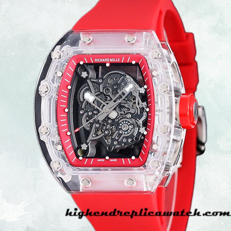 High End Replica Richard Mille RM 055 Men RM 055-024 50*42mm Acrylic