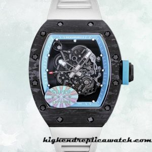 High End Replica Richard Mille RM055 Men RM055 Around 50*40mm Black Deployment