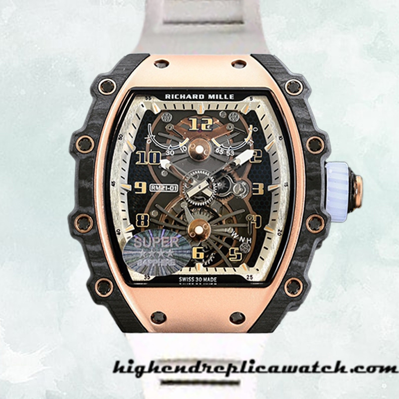 High End Replica Richard Mille RM21-01 Around 50*40mm Men RM21-01 Automatic Rubber Band