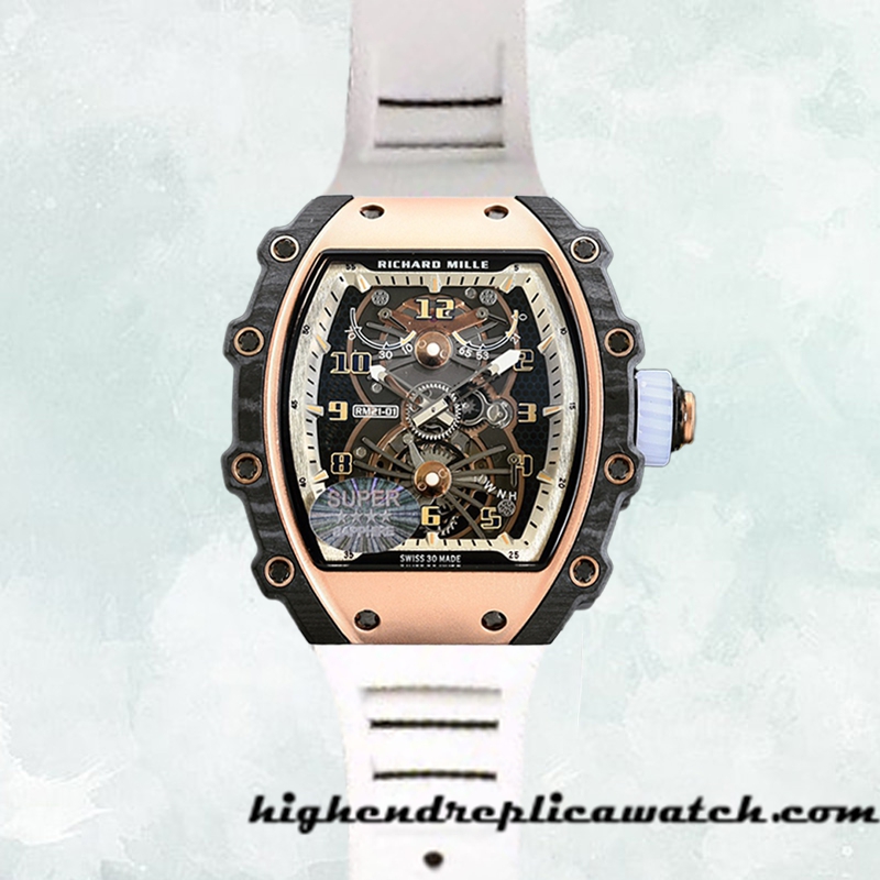 High End Replica Richard Mille RM21-01 Around 50*40mm Men RM21-01 Automatic Rubber Band - Image 2
