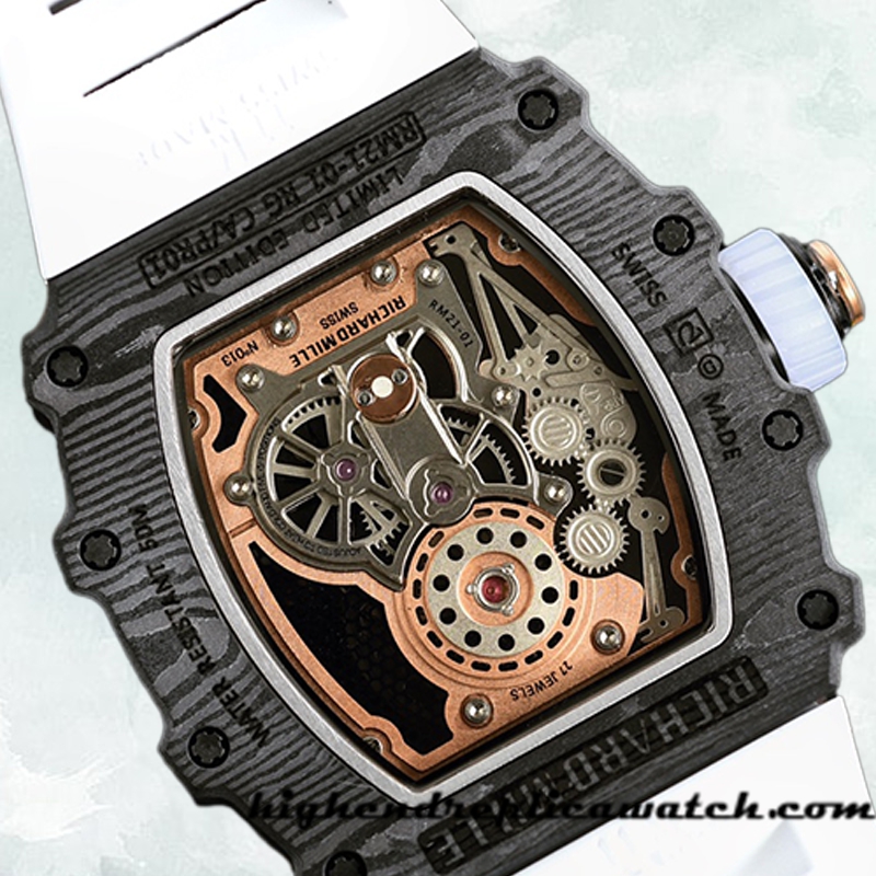 High End Replica Richard Mille RM21-01 Around 50*40mm Men RM21-01 Automatic Rubber Band - Image 4