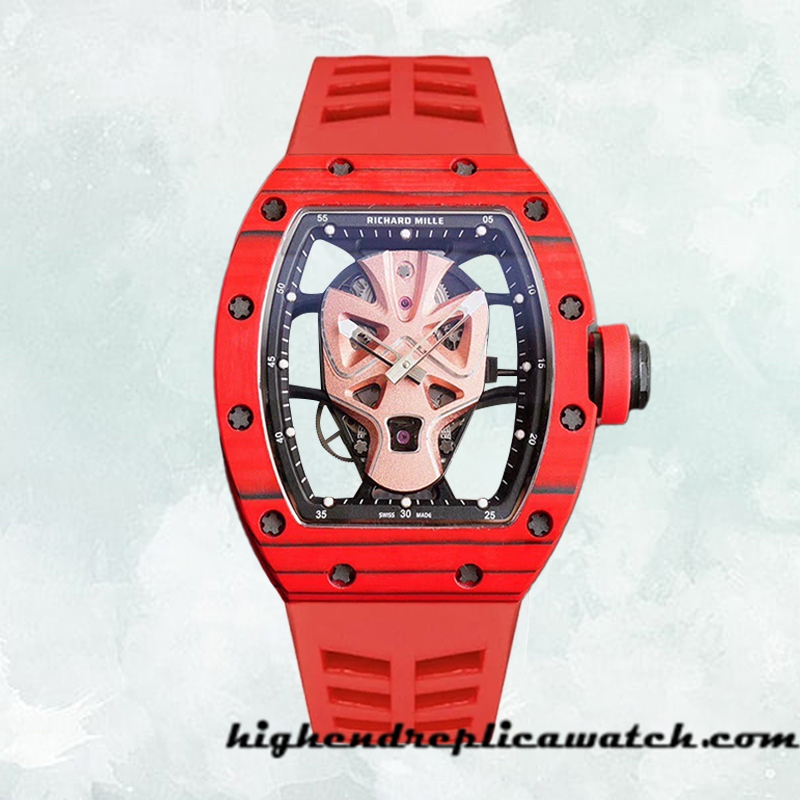 High End Replica Richard Mille RM52-06 RM52-06 Men Around 50*40mm Deployment Red - Image 2