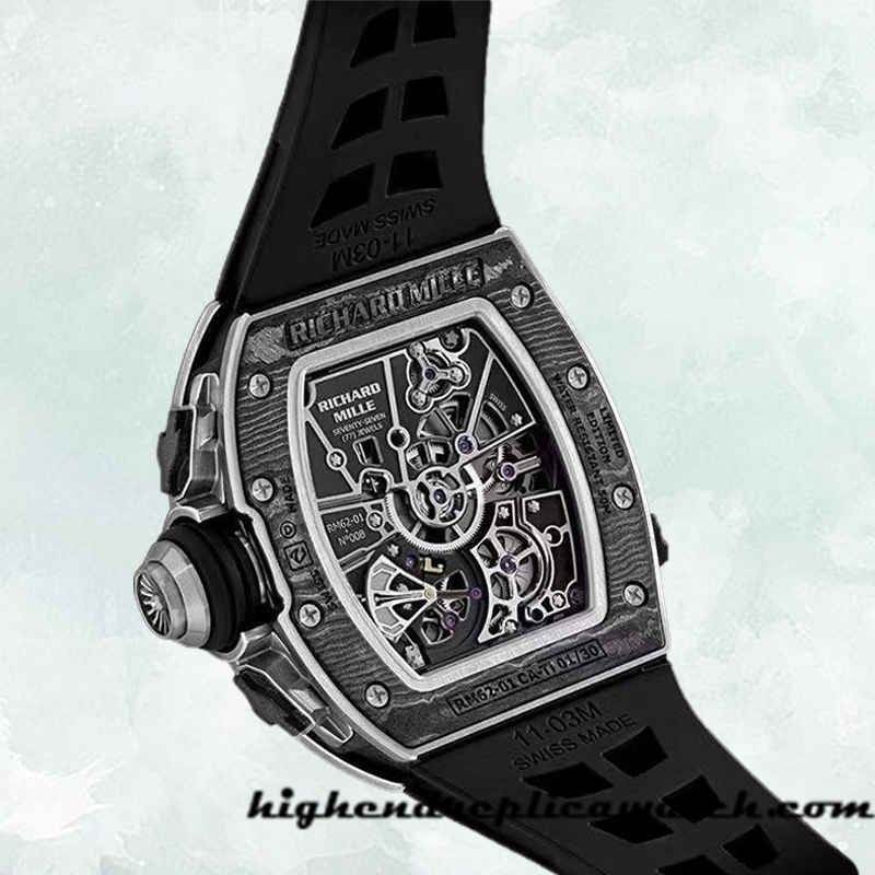 High End Replica Richard Mille RM 62-01 50*42mm Men RM 62-01-002 Rubber Band - Image 3