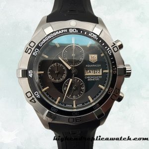 High End Replica Tag Heuer Aquaracer 43mm AquaracerBKSB006 Men's Silver-tone Black Dial
