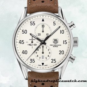 High End Replica Tag Heuer Carrera 43mm CAR2015.FC6321 Men's Quartz Silver-tone