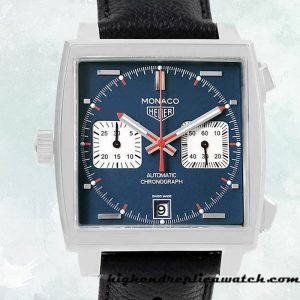 High End Replica Tag Heuer Monaco Men's 40*40mm CAW211P.FC6356 Silver-tone Blue Dial