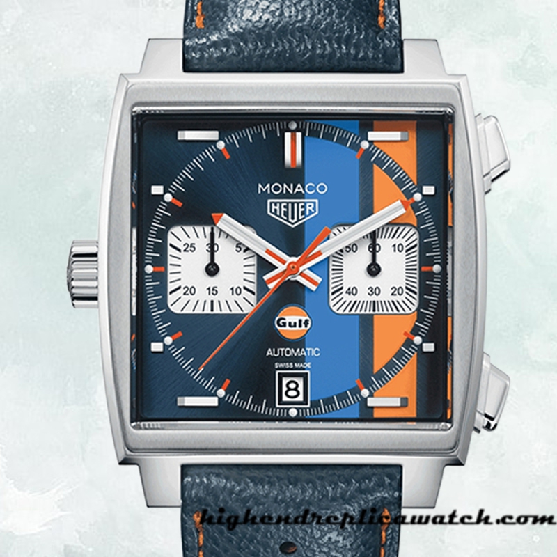 High End Replica Tag Heuer Monaco Men's 41mm CAW211R.FC6401 Blue Dial